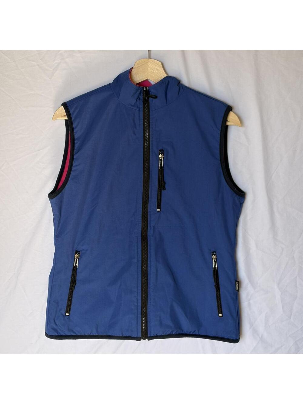 Fleece Lined Vest Vintage Blue Outer Pink Inner Sporty Outdoor
